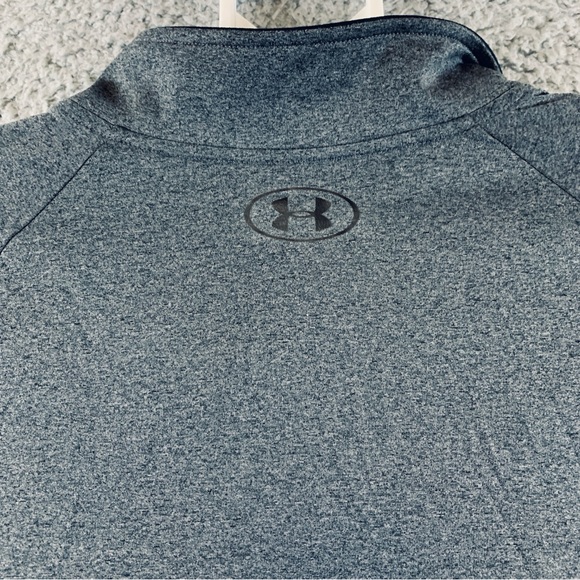 Under Armour Men's 1/2 Zip Long Sleeve Sweatshirt Loose Heatgear Gray‎ XXL - Picture 7 of 10